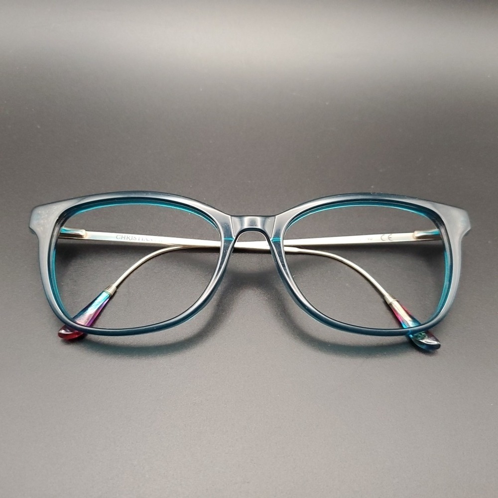 Christian Siriano Eyeglasses, Frames Only- Kiana -53-18-140, Plastic/Metal Teal